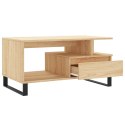 VidaXL Stolik kawowy, dąb sonoma 90x49x45 cm, materiał drewnopochodny