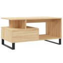 VidaXL Stolik kawowy, dąb sonoma 90x49x45 cm, materiał drewnopochodny