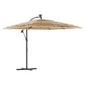 VidaXL Parasol ogrodowy na stalowym słupku, brązowy, 290x290x238 cm