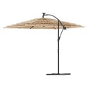 VidaXL Parasol ogrodowy na stalowym słupku, brązowy, 290x290x238 cm