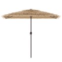 VidaXL Parasol ogrodowy na stalowym słupku, brązowy, 300x200x250 cm