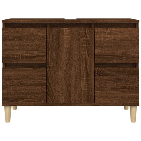 VidaXL Szafka pod umywalkę, brązowy dąb, 80x33x60 cm VidaXL Szafka pod umywalkę, brązowy dąb, 80x33x60 cm