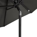 VidaXL Parasol ogrodowy na stalowym słupku, antracyt, 225x225x212 cm