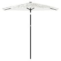 VidaXL Parasol ogrodowy na stalowym słupku, biały, 223x223x213 cm