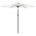 VidaXL Parasol ogrodowy na stalowym słupku, biały, 223x223x213 cm