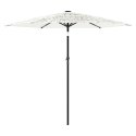 VidaXL Parasol ogrodowy na stalowym słupku, biały, 223x223x213 cm