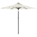 VidaXL Parasol ogrodowy na stalowym słupku, biały, 225x225x212 cm