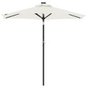 VidaXL Parasol ogrodowy na stalowym słupku, biały, 225x225x212 cm