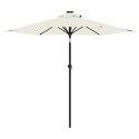 VidaXL Parasol ogrodowy na stalowym słupku, biały, 225x225x212 cm