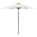 VidaXL Parasol ogrodowy na stalowym słupku, biały, 225x225x212 cm