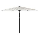 VidaXL Parasol ogrodowy na stalowym słupku, biały, 288x288x225 cm