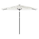 VidaXL Parasol ogrodowy na stalowym słupku, biały, 288x288x225 cm