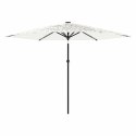 VidaXL Parasol ogrodowy na stalowym słupku, biały, 288x288x225 cm