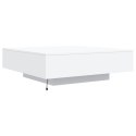 VidaXL Stolik kawowy z oświetleniem LED, biały, 100x100x31 cm