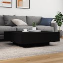 VidaXL Stolik kawowy z oświetleniem LED, czarny, 100x100x31 cm