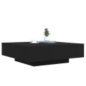 VidaXL Stolik kawowy z oświetleniem LED, czarny, 100x100x31 cm