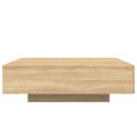 VidaXL Stolik kawowy z podświetleniem LED, dąb sonoma, 100x100x31 cm
