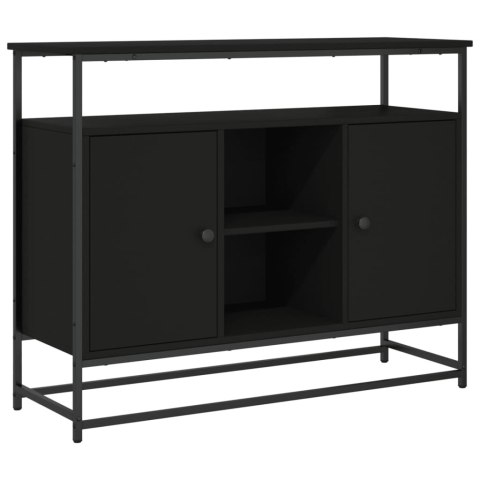 VidaXL Szafka, czarna, 100x35x80 cm, materiał drewnopochodny VidaXL Szafka, czarna, 100x35x80 cm, materiał drewnopochodny
