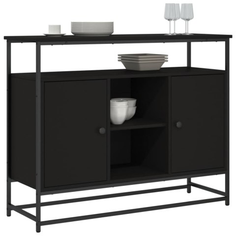 VidaXL Szafka, czarna, 100x35x80 cm, materiał drewnopochodny VidaXL Szafka, czarna, 100x35x80 cm, materiał drewnopochodny