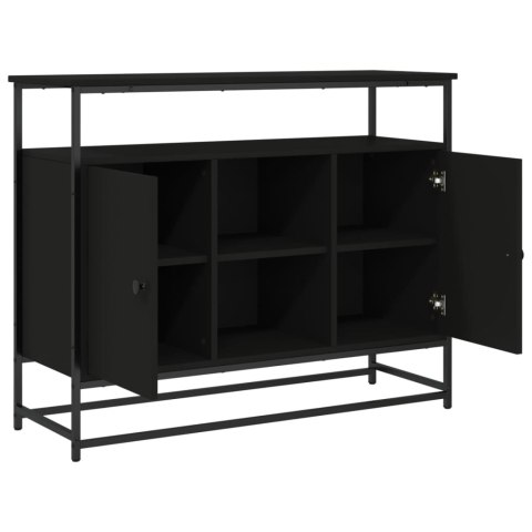 VidaXL Szafka, czarna, 100x35x80 cm, materiał drewnopochodny VidaXL Szafka, czarna, 100x35x80 cm, materiał drewnopochodny