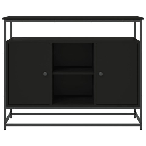 VidaXL Szafka, czarna, 100x35x80 cm, materiał drewnopochodny VidaXL Szafka, czarna, 100x35x80 cm, materiał drewnopochodny