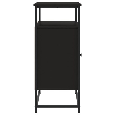 VidaXL Szafka, czarna, 100x35x80 cm, materiał drewnopochodny VidaXL Szafka, czarna, 100x35x80 cm, materiał drewnopochodny