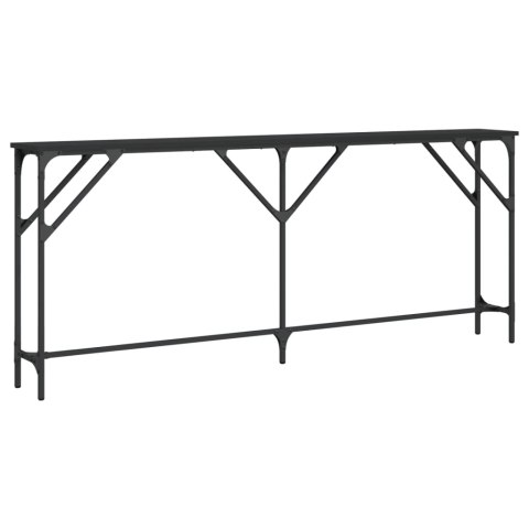VidaXL Stolik konsolowy, czarny, 180x23x75 cm, materiał drewnopochodny VidaXL Stolik konsolowy, czarny, 180x23x75 cm, materiał drewnopochodny
