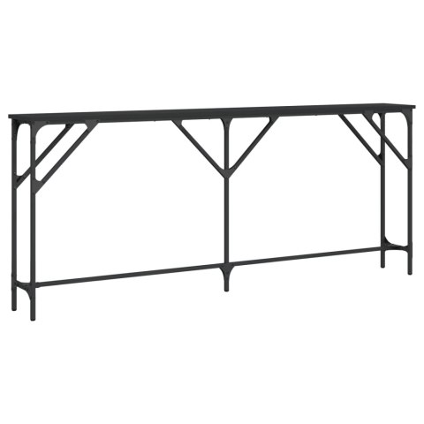 VidaXL Stolik konsolowy, czarny, 180x23x75 cm, materiał drewnopochodny VidaXL Stolik konsolowy, czarny, 180x23x75 cm, materiał drewnopochodny