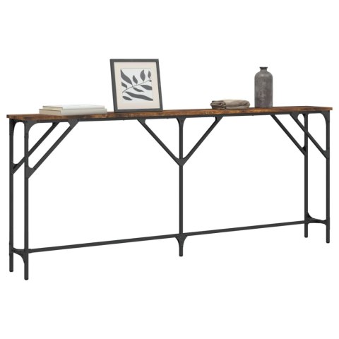 VidaXL Stolik konsolowy, przydymiony dąb, 180x23x75 cm VidaXL Stolik konsolowy, przydymiony dąb, 180x23x75 cm