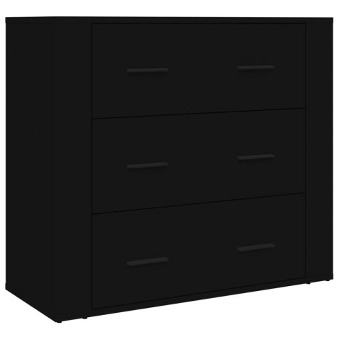 VidaXL Wysoka szafka, czarna, materiał drewnopochodny VidaXL Wysoka szafka, czarna, materiał drewnopochodny