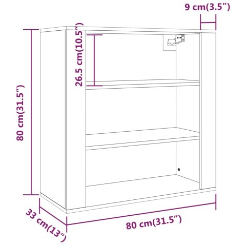 VidaXL Wysoka szafka, czarna, materiał drewnopochodny VidaXL Wysoka szafka, czarna, materiał drewnopochodny
