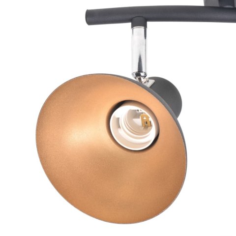 VidaXL Lampa sufitowa na 2 żarówki E27, czarno-złota VidaXL Lampa sufitowa na 2 żarówki E27, czarno-złota