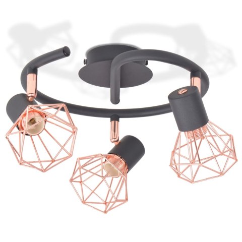 VidaXL Lampa sufitowa z 3 żarówkami z diodami LED, 12 W VidaXL Lampa sufitowa z 3 żarówkami z diodami LED, 12 W