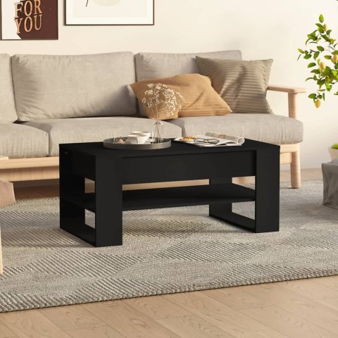 VidaXL Stolik kawowy, czarny, 102x55x45 cm, materiał drewnopochodny VidaXL Stolik kawowy, czarny, 102x55x45 cm, materiał drewnopochodny