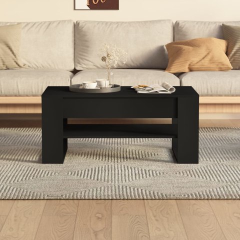 VidaXL Stolik kawowy, czarny, 102x55x45 cm, materiał drewnopochodny VidaXL Stolik kawowy, czarny, 102x55x45 cm, materiał drewnopochodny