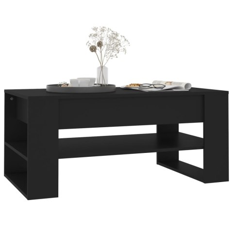 VidaXL Stolik kawowy, czarny, 102x55x45 cm, materiał drewnopochodny VidaXL Stolik kawowy, czarny, 102x55x45 cm, materiał drewnopochodny