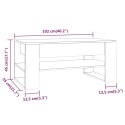 VidaXL Stolik kawowy, dąb sonoma 102x55x45 cm, materiał drewnopochodny