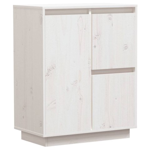 VidaXL Szafka, biała, 60 x 34 x 75 cm, lite drewno sosnowe VidaXL Szafka, biała, 60 x 34 x 75 cm, lite drewno sosnowe