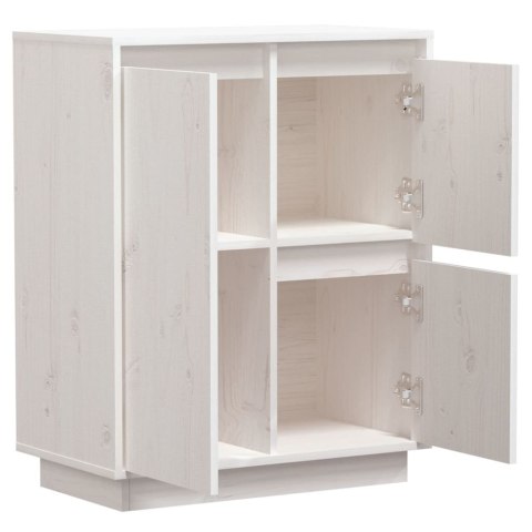 VidaXL Szafka, biała, 60 x 34 x 75 cm, lite drewno sosnowe VidaXL Szafka, biała, 60 x 34 x 75 cm, lite drewno sosnowe