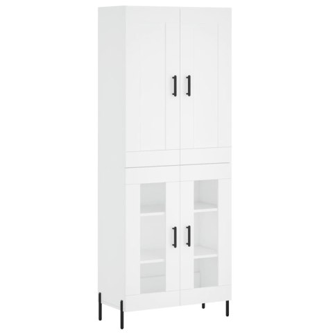 VidaXL Witrynka, biała, 69,5x34x180 cm, materiał drewnopochodny VidaXL Witrynka, biała, 69,5x34x180 cm, materiał drewnopochodny