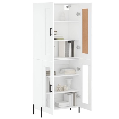 VidaXL Witrynka, biała, 69,5x34x180 cm, materiał drewnopochodny VidaXL Witrynka, biała, 69,5x34x180 cm, materiał drewnopochodny