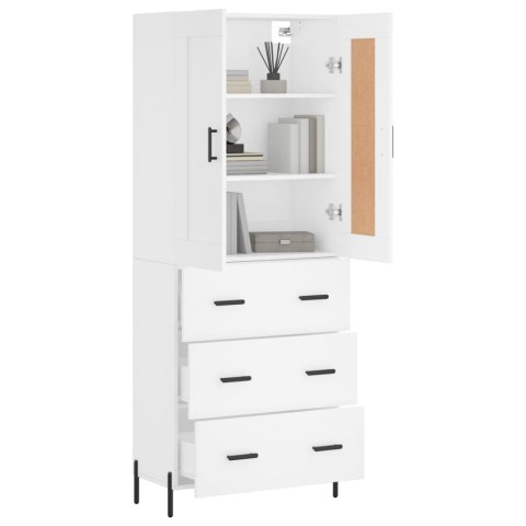 VidaXL Witrynka, biała, 69,5x34x180 cm, materiał drewnopochodny VidaXL Witrynka, biała, 69,5x34x180 cm, materiał drewnopochodny