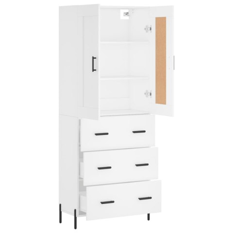 VidaXL Witrynka, biała, 69,5x34x180 cm, materiał drewnopochodny VidaXL Witrynka, biała, 69,5x34x180 cm, materiał drewnopochodny