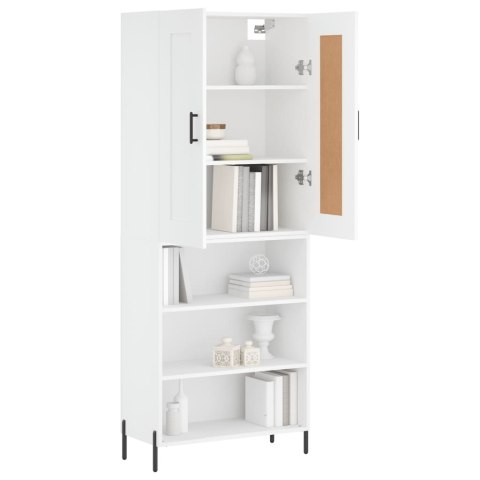 VidaXL Witrynka, biała, 69,5x34x180 cm, materiał drewnopochodny VidaXL Witrynka, biała, 69,5x34x180 cm, materiał drewnopochodny