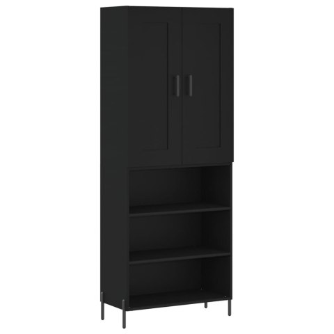 VidaXL Witrynka, czarna, 69,5x34x180 cm, materiał drewnopochodny VidaXL Witrynka, czarna, 69,5x34x180 cm, materiał drewnopochodny