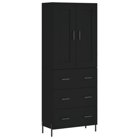 VidaXL Witrynka, czarna, 69,5x34x180 cm, materiał drewnopochodny VidaXL Witrynka, czarna, 69,5x34x180 cm, materiał drewnopochodny