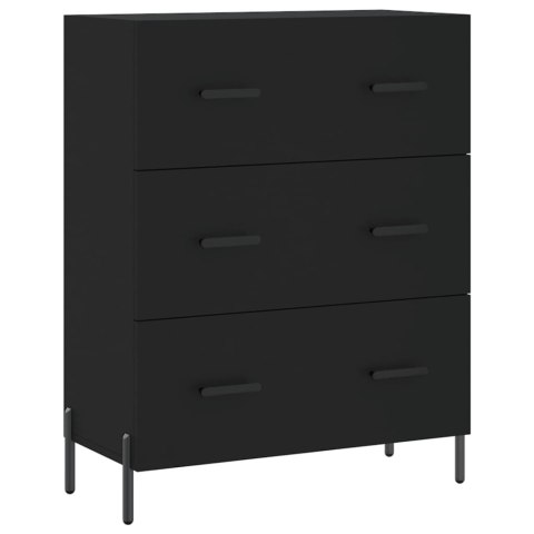VidaXL Witrynka, czarna, 69,5x34x180 cm, materiał drewnopochodny VidaXL Witrynka, czarna, 69,5x34x180 cm, materiał drewnopochodny
