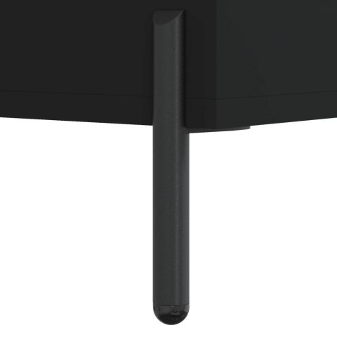 VidaXL Witrynka, czarna, 69,5x34x180 cm, materiał drewnopochodny VidaXL Witrynka, czarna, 69,5x34x180 cm, materiał drewnopochodny