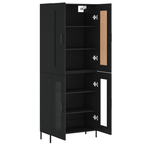 VidaXL Witrynka, czarna, 69,5x34x180 cm, materiał drewnopochodny VidaXL Witrynka, czarna, 69,5x34x180 cm, materiał drewnopochodny
