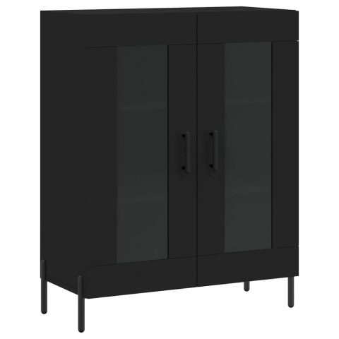 VidaXL Witrynka, czarna, 69,5x34x180 cm, materiał drewnopochodny VidaXL Witrynka, czarna, 69,5x34x180 cm, materiał drewnopochodny